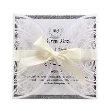 Elegant Wedding Invitation Marriage Invitation Card Laser Cut Glitter Greeting Card
